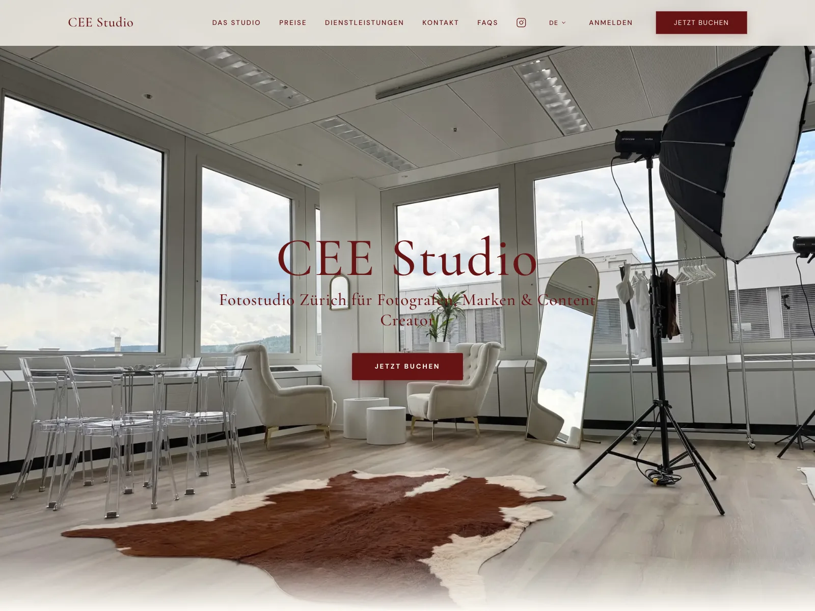 The CEE Studio website, one of our projects