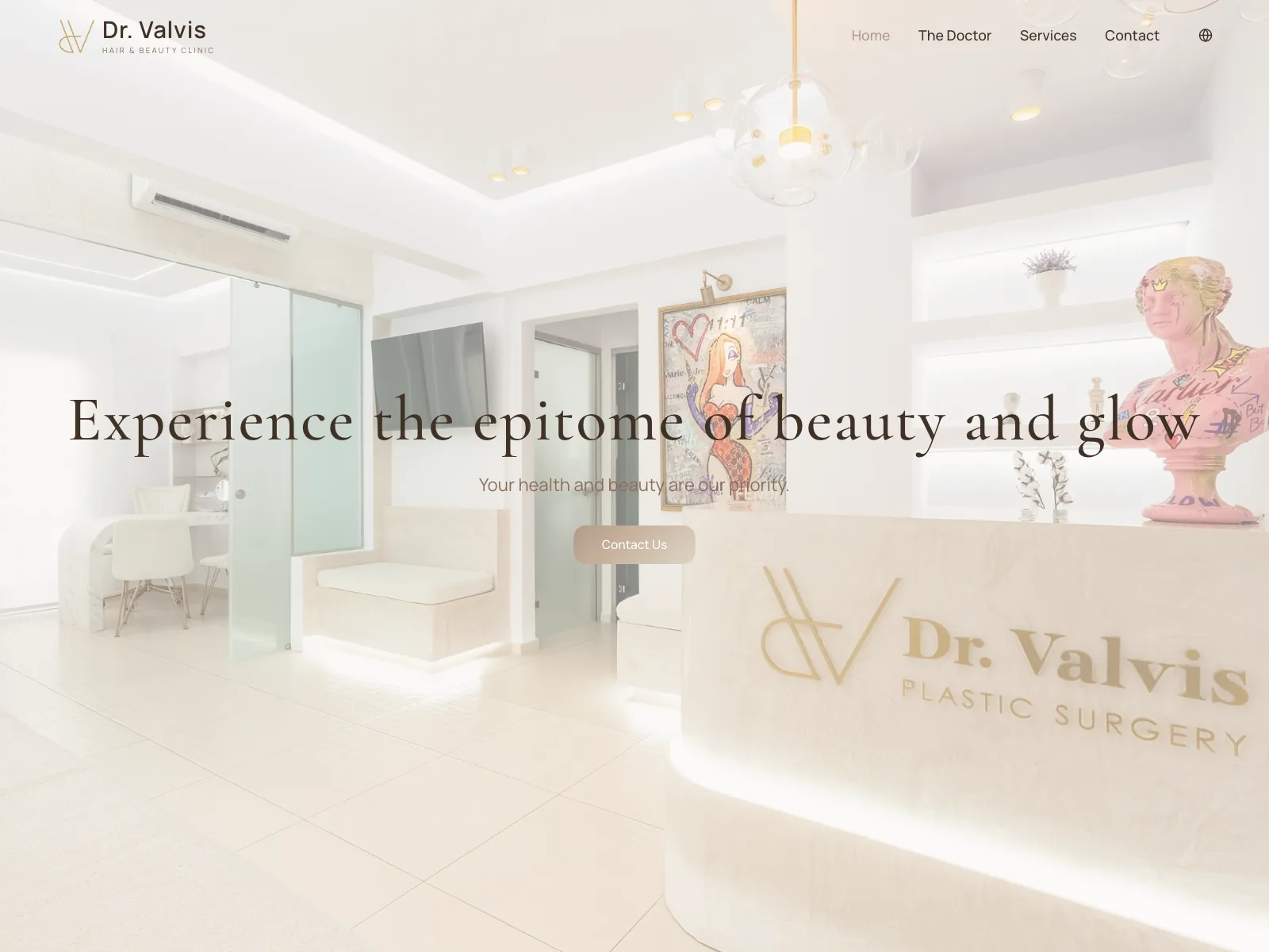 The Dr. Valvis website, one of our projects