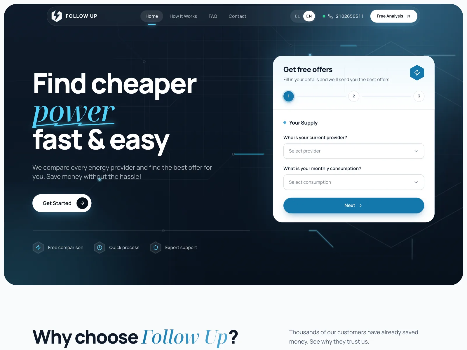 The Follow Up website, one of our projects
